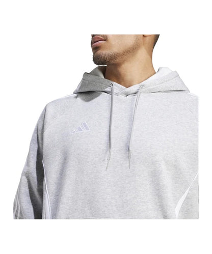 ADIDAS FELPA CON CAPPUCCIO TIRO24 SWHOOD INVERNALE COLORE BIANCO GRIGIO