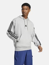 ADIDAS FELPA CON CAPPUCCIO UOMO PRIMAVERA GRIGIO NERO SENZA ZIP M 35 FT HD