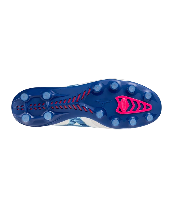 MIZUNO MORELIA NEO IV BETA ELITE FG SCARPETTE  CALCIO TERRENI I NERBA BIANCO BLU ROSA