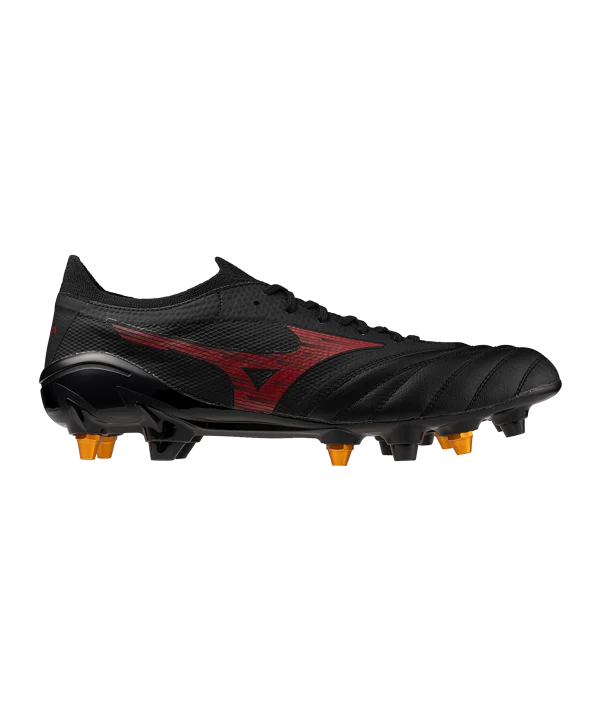 MIZUNO MORELIA NEO  IV BETA ELITE MIX SCARPE DA CALCIO TERRENI BAGNATI NERO ROSSO TACCHETTI INTERCAMBIABILI