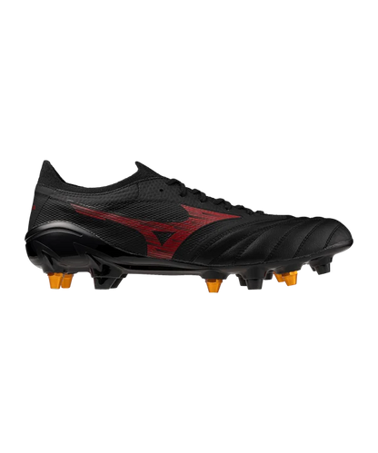 MIZUNO MORELIA NEO  IV BETA ELITE MIX SCARPE DA CALCIO TERRENI BAGNATI NERO ROSSO TACCHETTI INTERCAMBIABILI