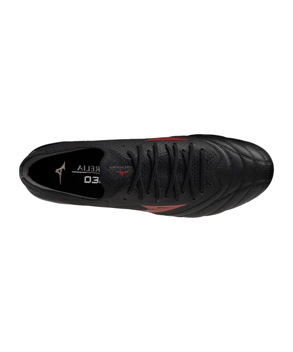 MIZUNO MORELIA NEO  IV BETA ELITE MIX SCARPE DA CALCIO TERRENI BAGNATI NERO ROSSO TACCHETTI INTERCAMBIABILI