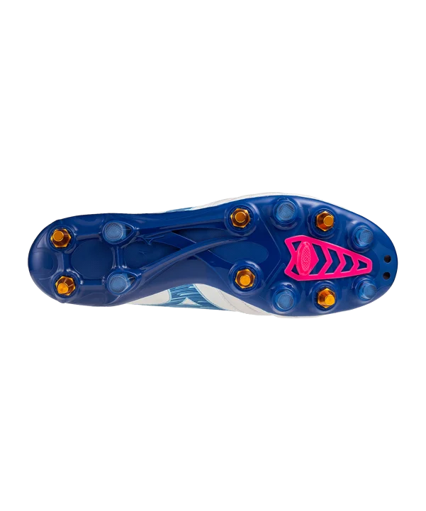 MIZUNO MORELIA NEO IV BETA ELITE MIX SCARPETTE DA CALCIO TERRENI BAGNATI BIANCO BLU ROSA TACCHETTI INTERCAMBIABILI