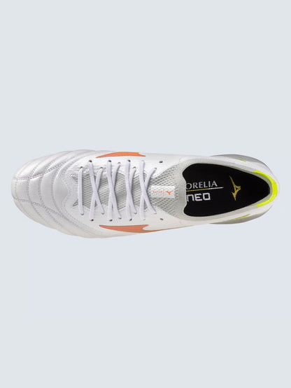 MIZUNO MORELIA NEO V BETA ELITE FG BIANCO ARANCIONE